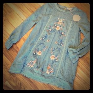 Umgee Boho Olive Green Peasant Dress